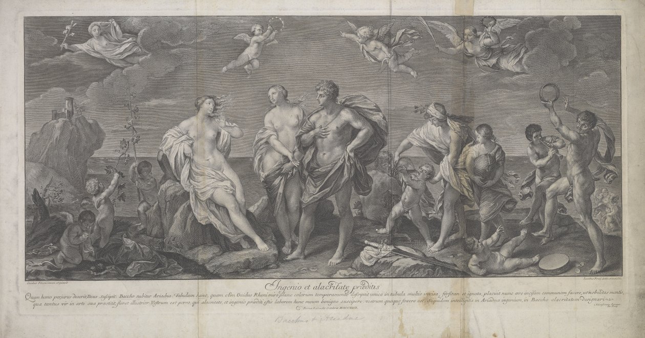 Bacchus og Ariadne av Guido (after) Reni