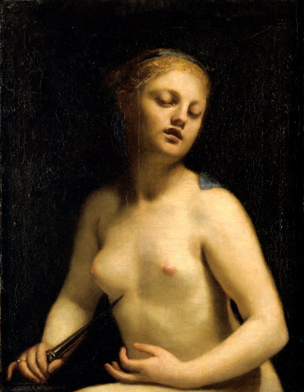 Lucretias død, 1600-tallet av Guido Cagnacci