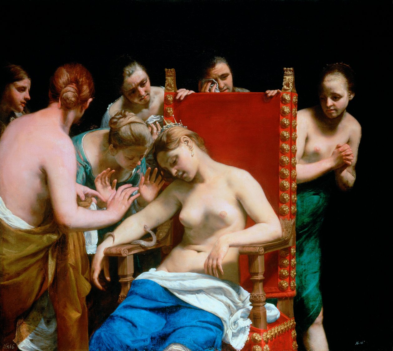 Kleopatras død, ca 1662 av Guido Canlassi