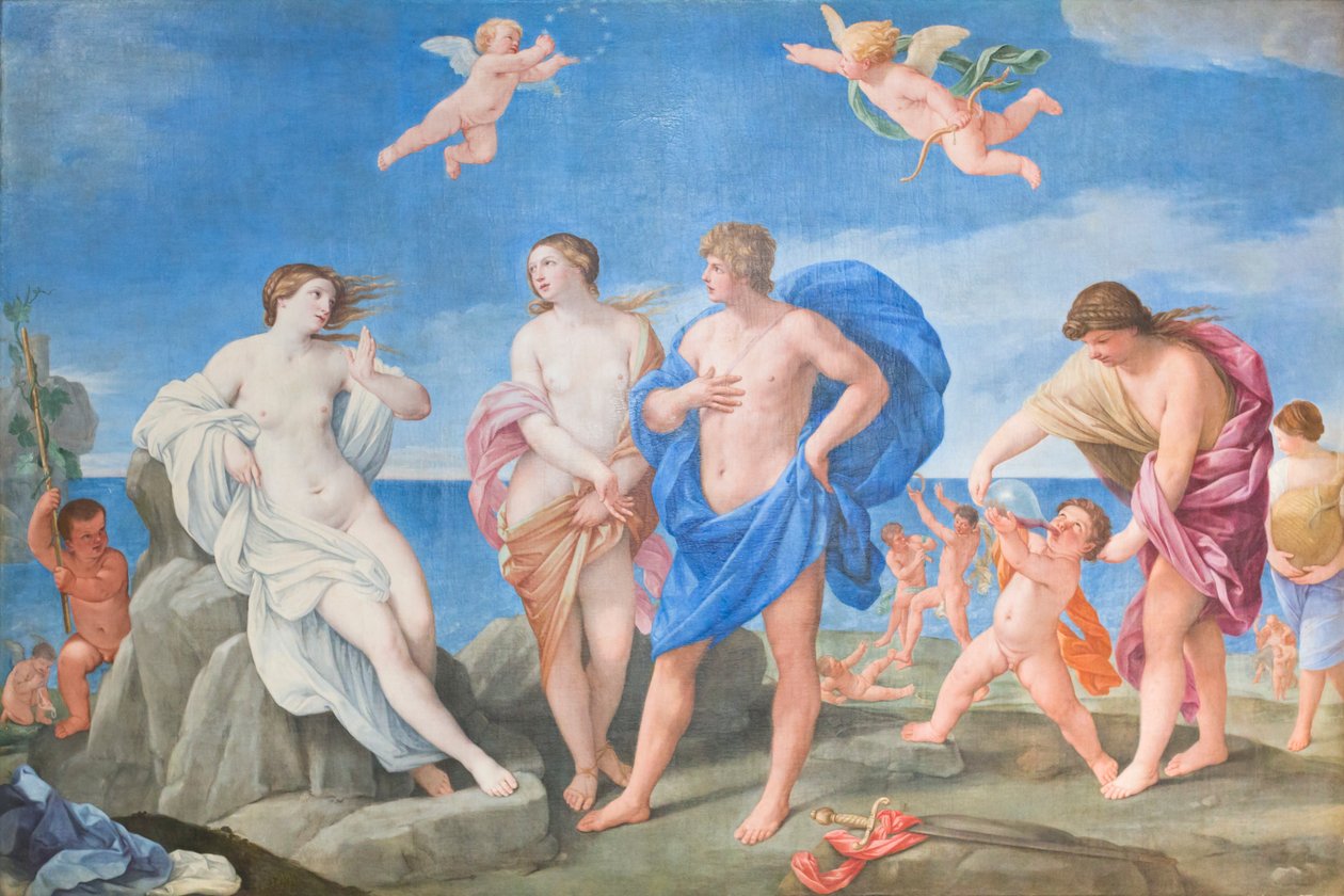 Ariadne og Bacchus (olje på lerret) av Guido Reni