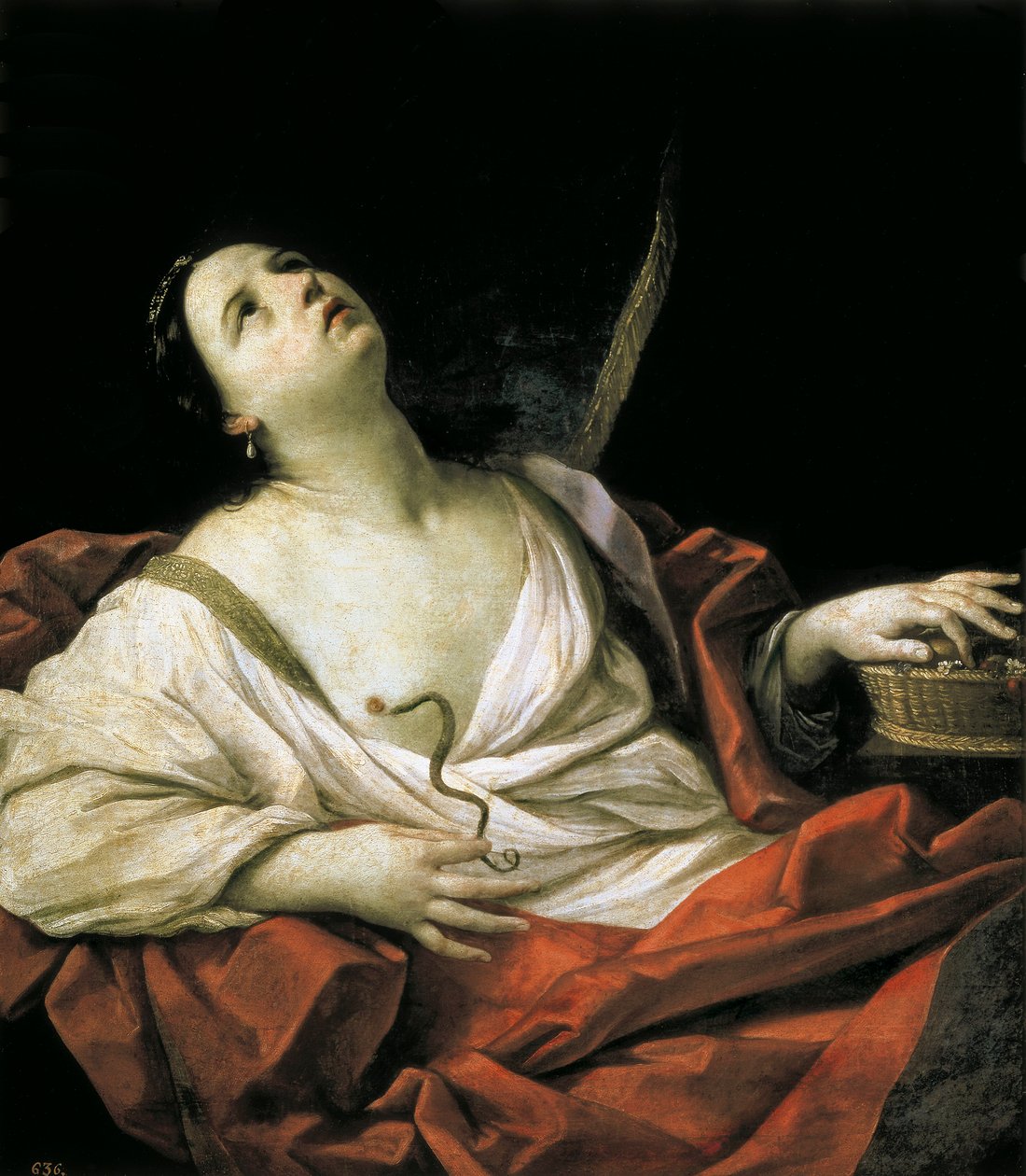 "Cleopatra" c. 1635 (olje på lerret) av Guido Reni