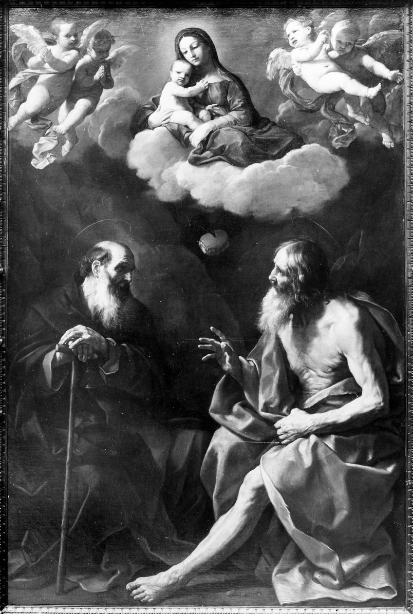 Eremittene Paulus og Antonius i ørkenen av Guido Reni