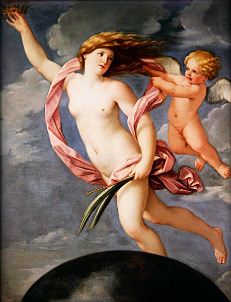 Fortuna med en krone (olje på lerret) av Guido Reni