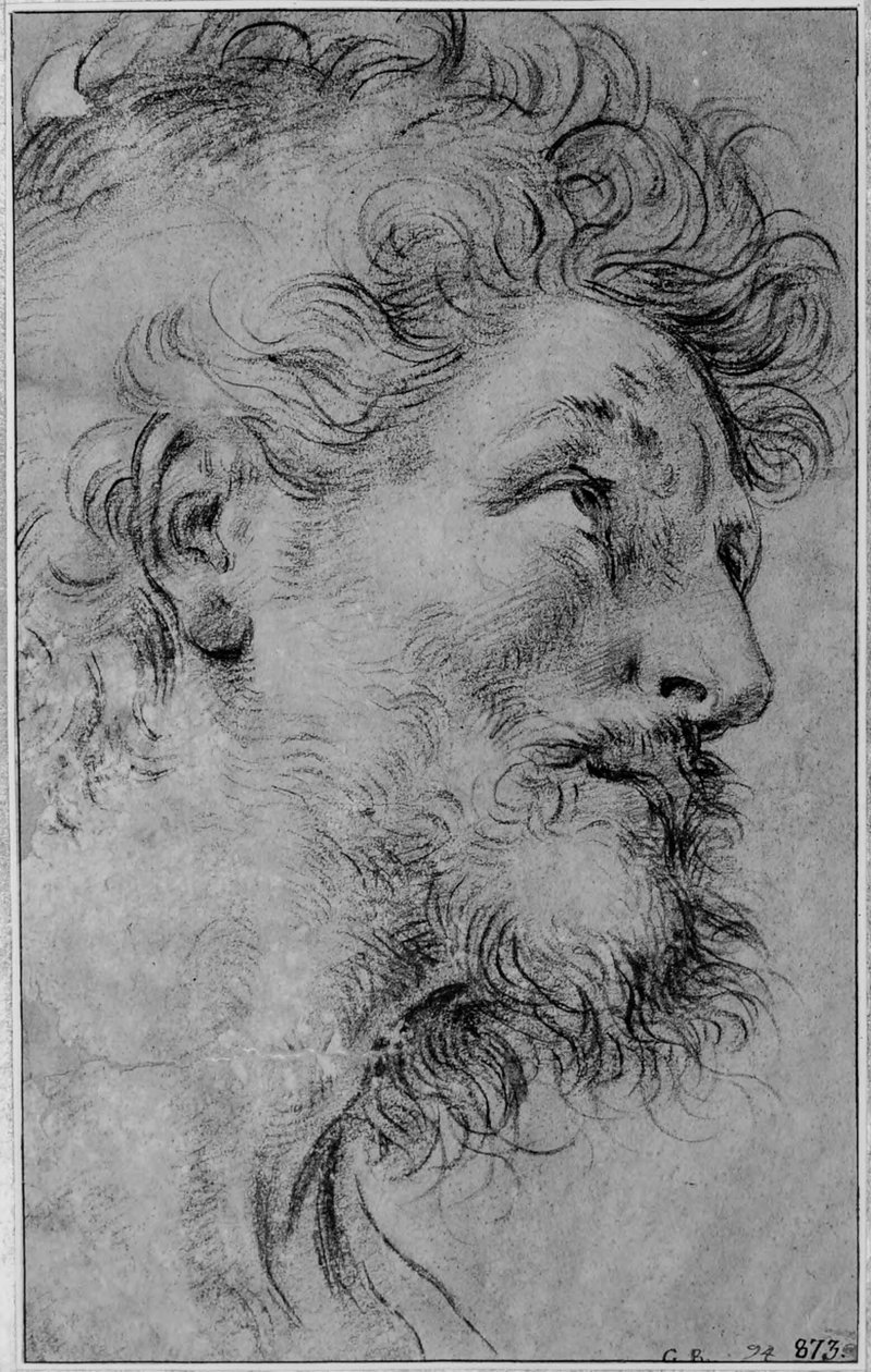 Studie av Sankt Crispins hode av Guido Reni