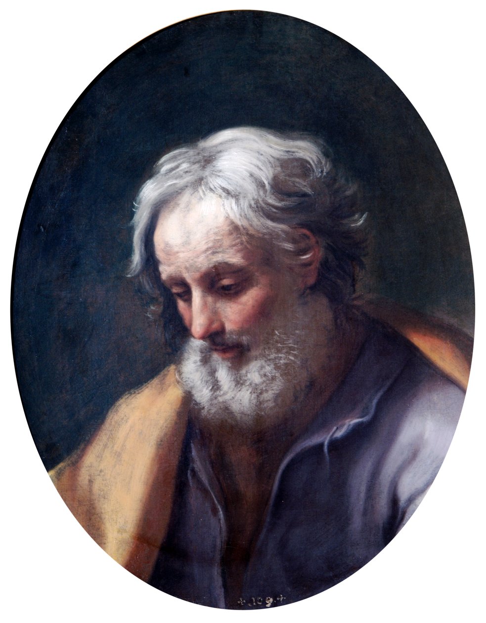 Head of St Joseph (olje på lerret) av Guido Reni