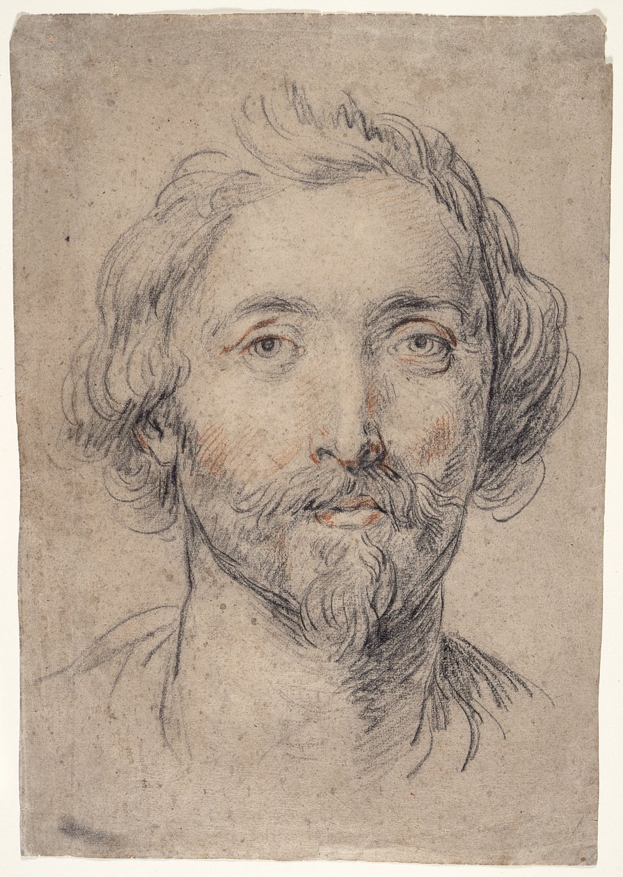 Hodet til en mann [Nicholas Lanier?] av Guido Reni