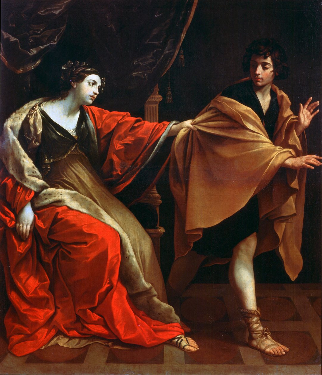 Josef og Potifars kone, c1626 av Guido Reni