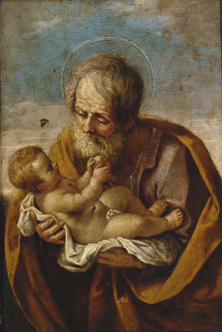 Josef og Kristusbarnet i armene hans av Guido Reni