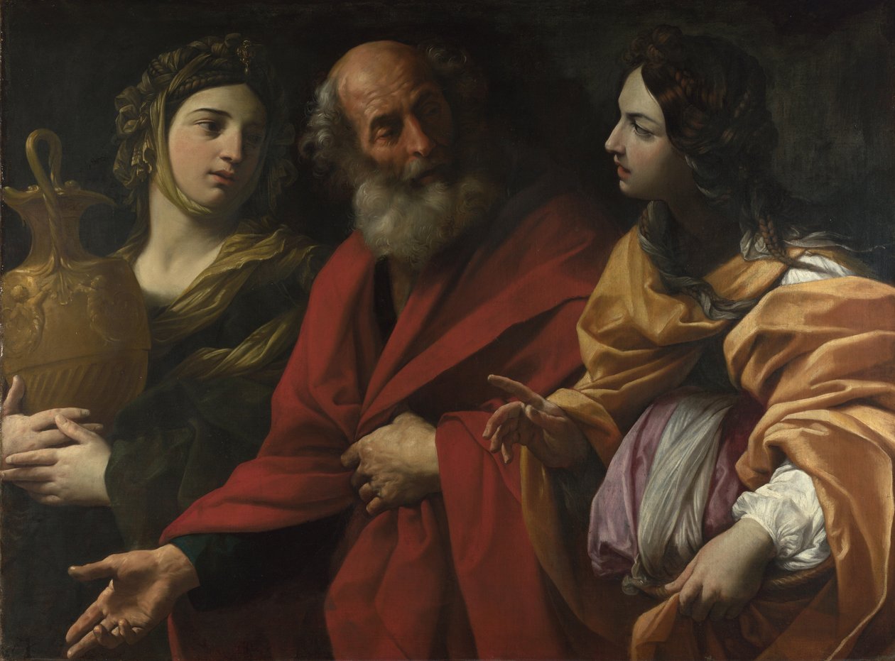 Lot og hans døtre forlot Sodoma, ca. 1615 av Guido Reni