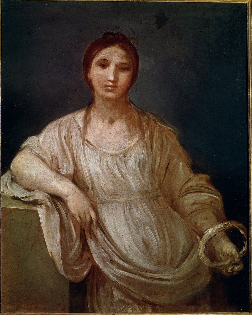 Portrett av ung jente med en krone (maleri av Guido Reni