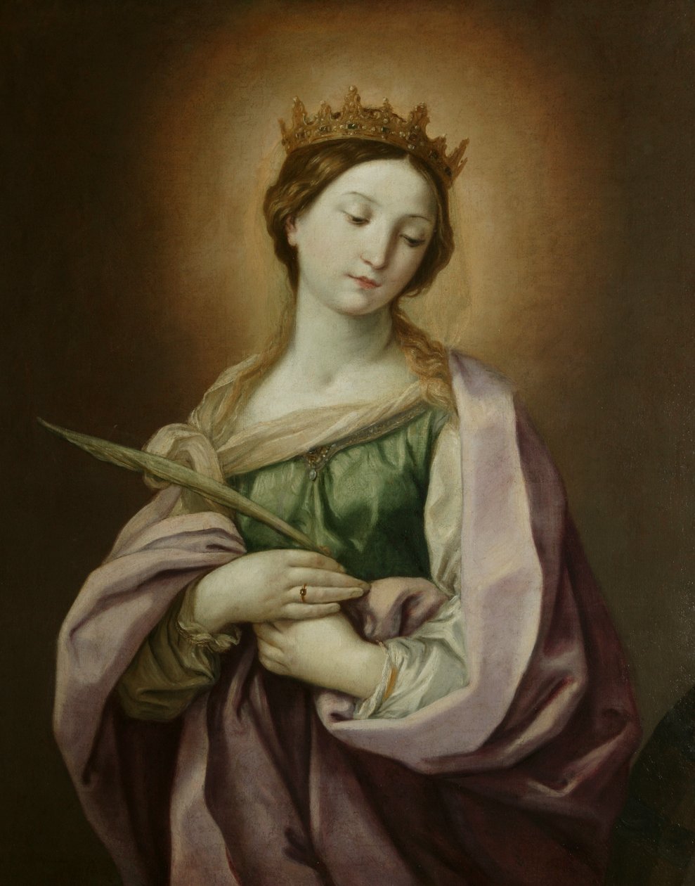 St Catherine, ca. 1638-40 (olje på lerret) av Guido Reni