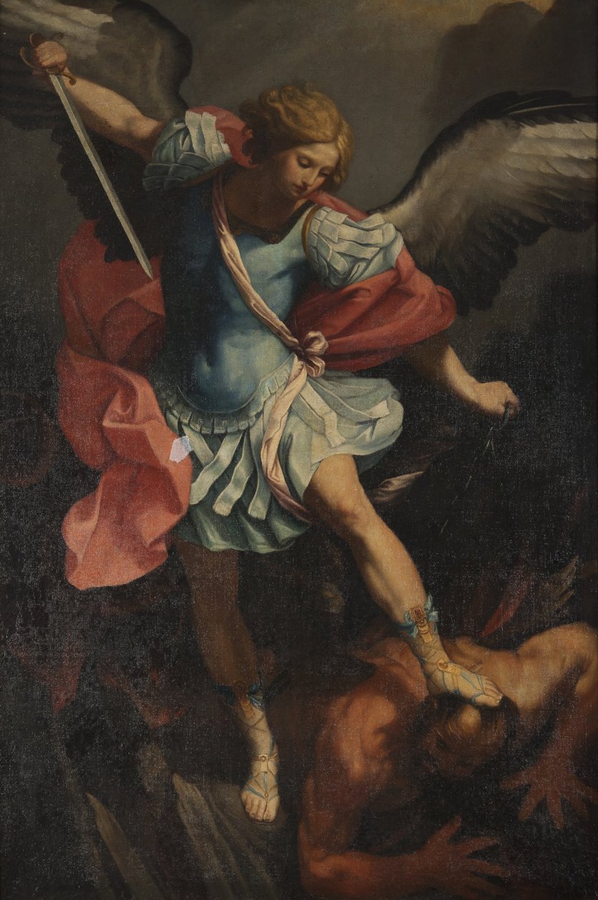 Erkeengelen Mikael beseirer Satan av Guido Reni
