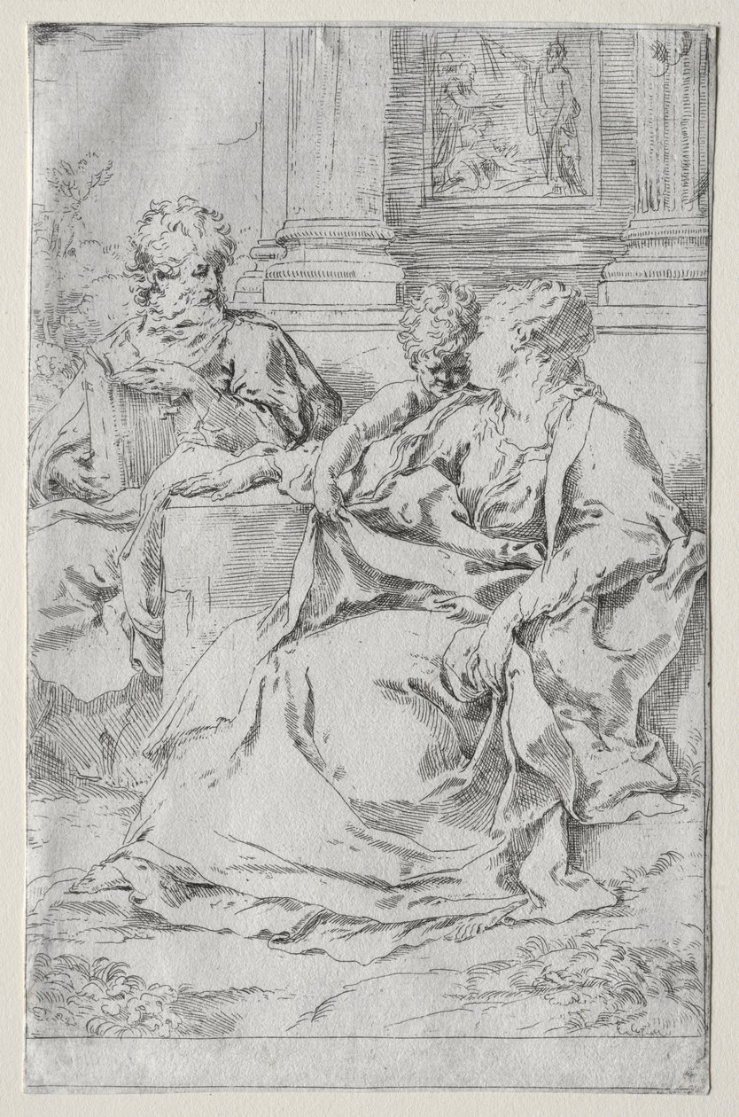 Den hellige familie. av Guido Reni