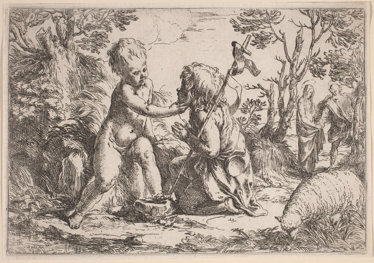 Jesusbarnet og Johannes av Guido Reni