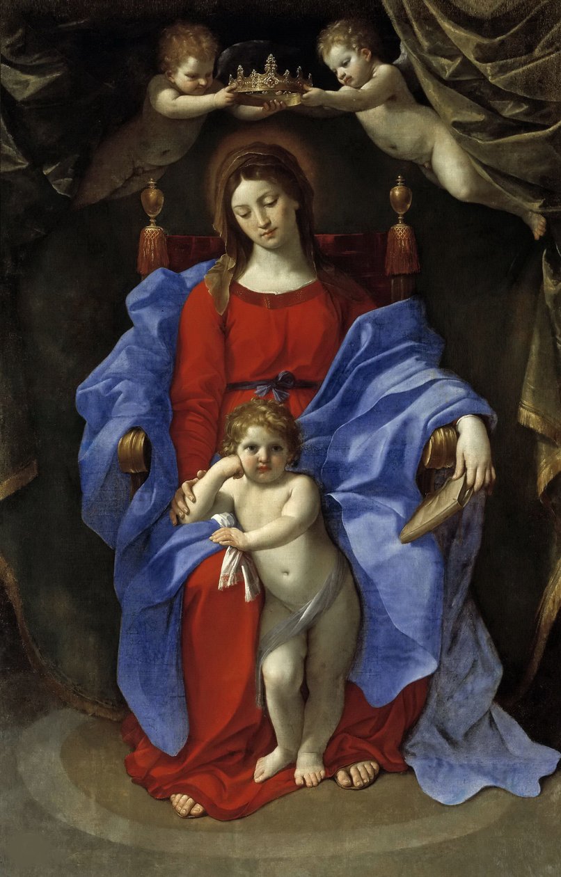 Jomfruen og barnet tronet, 1625. av Guido Reni