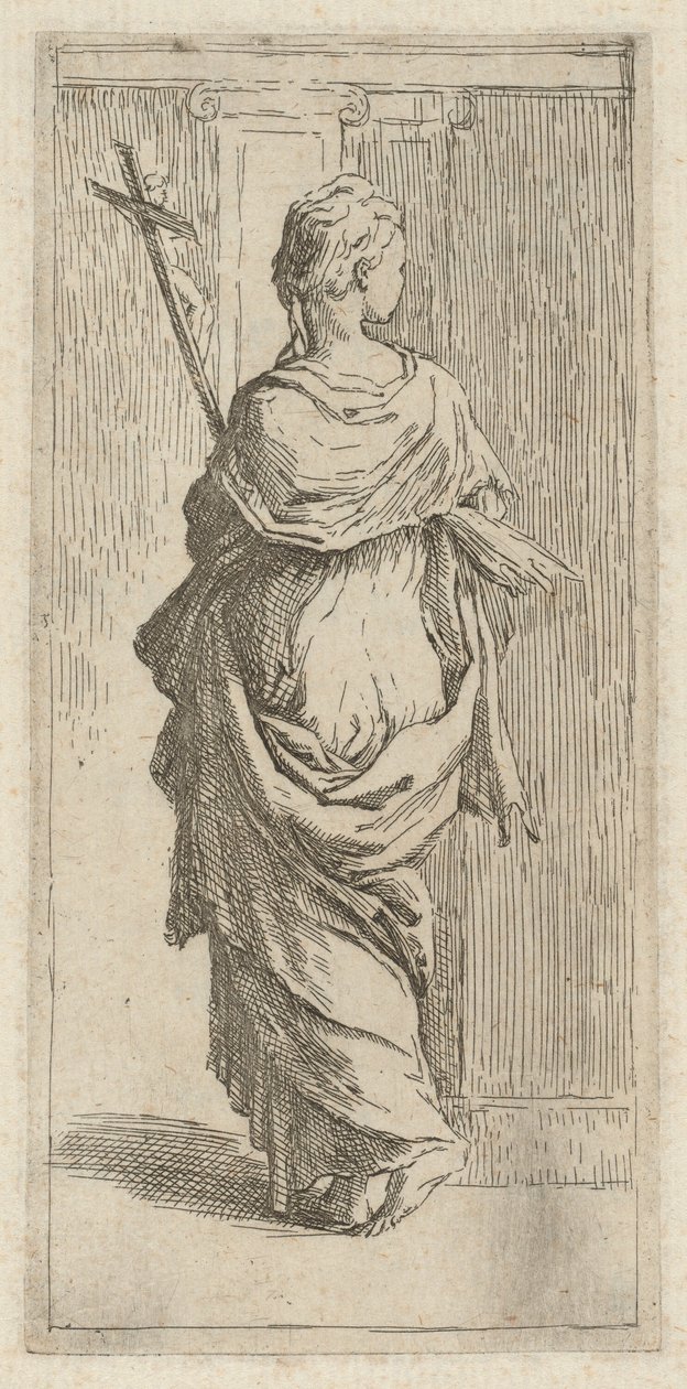En jente med et krusifiks av Guido Reni, after Parmigianino