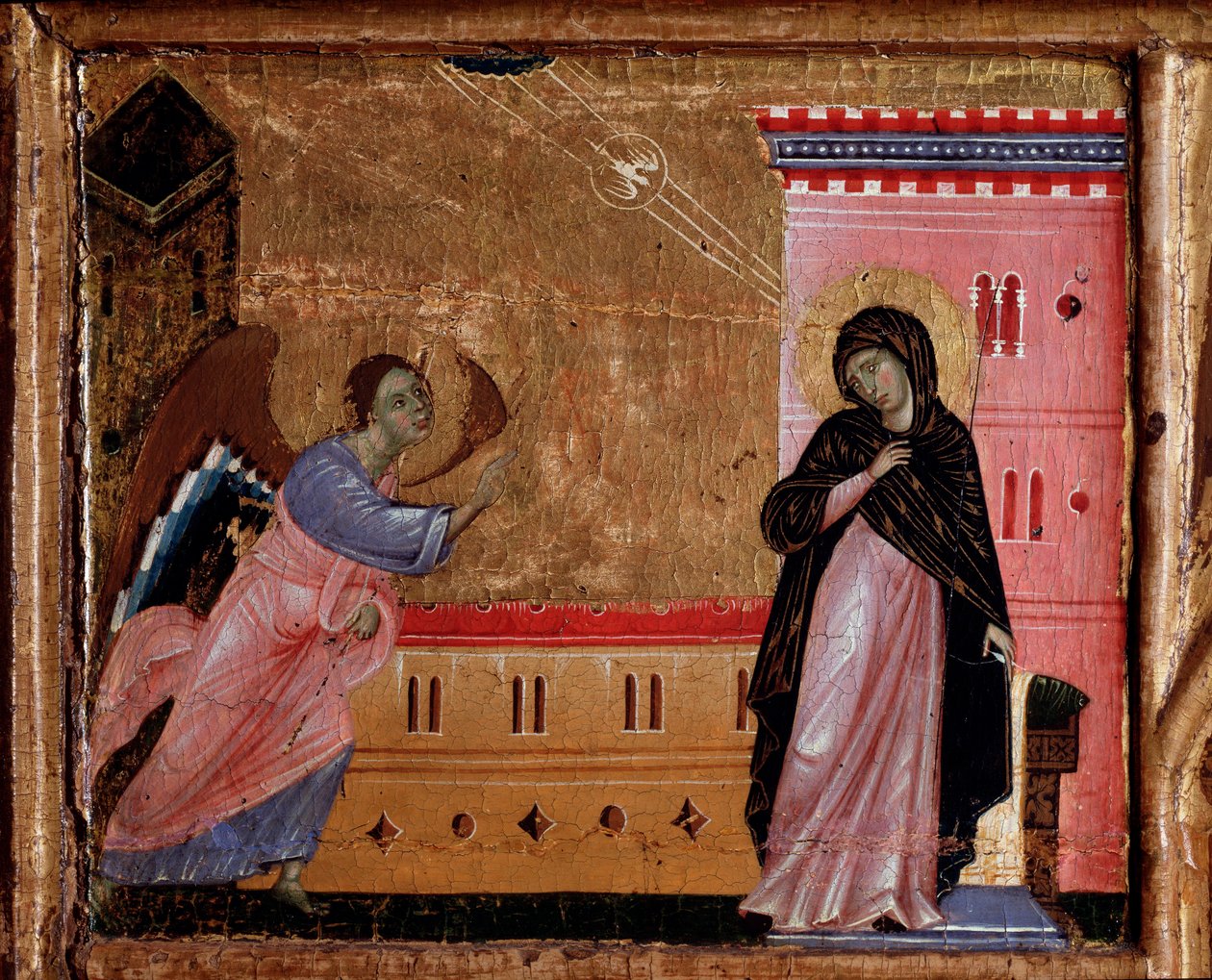 Kunngjøringen. Detalj av predellen, ca. 1260-1280 av Guido da Siena