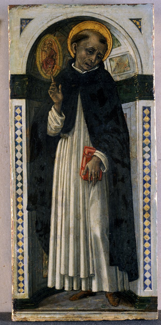 St. Vincent Ferrer, ca. 1500 (tempera på tre) av Guidoccio di Giovanno Cozzarelli