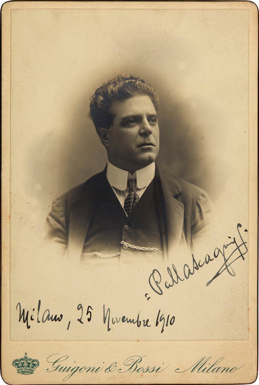 Portrett av komponisten Pietro Mascagni 1863-1945, 1910. av Guigoni and Bossi.