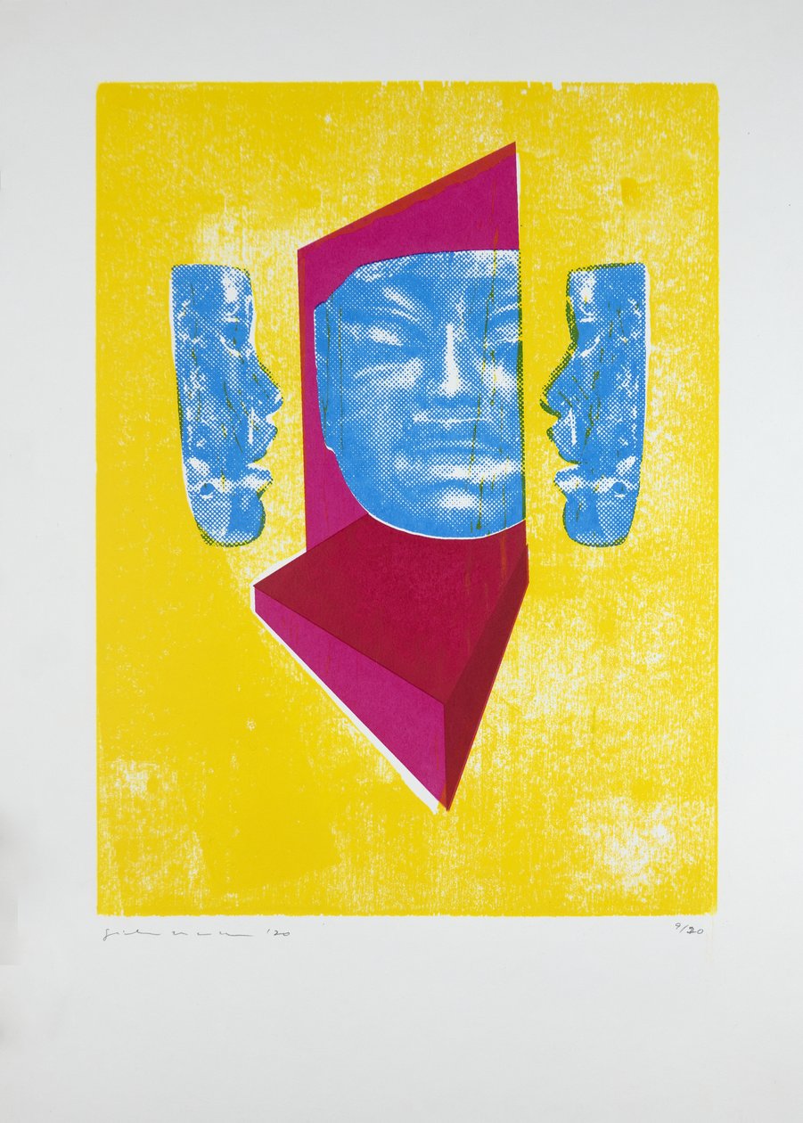 Invisible Room nº6, 2nd Edition, 2019 (tresnitt og silketrykk) av Guilherme Pontes