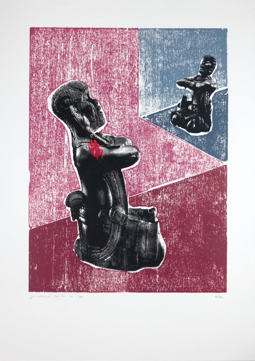 Invisible Room nº7, Megalomania, 2019 (tresnitt og silketrykk) av Guilherme Pontes