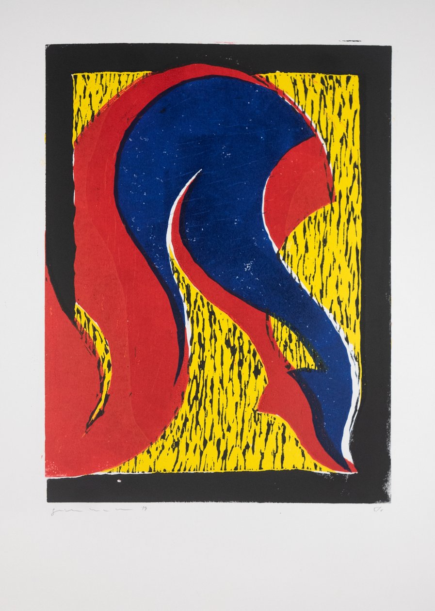 Legs Crossed Nº1, 2019 (linocut) av Guilherme Pontes