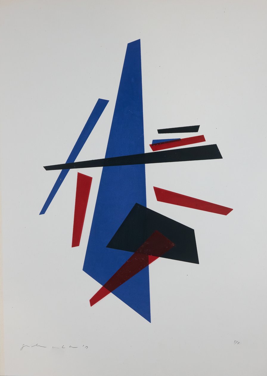 Movement Nº7, 2019 (silketrykk) av Guilherme Pontes