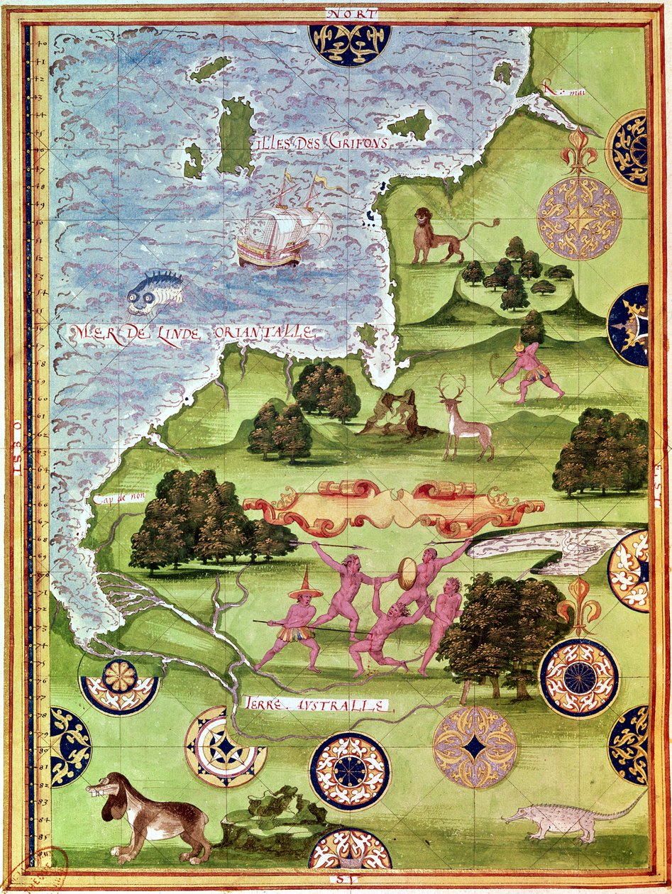 Fol.34v Kart over Australia, fra 