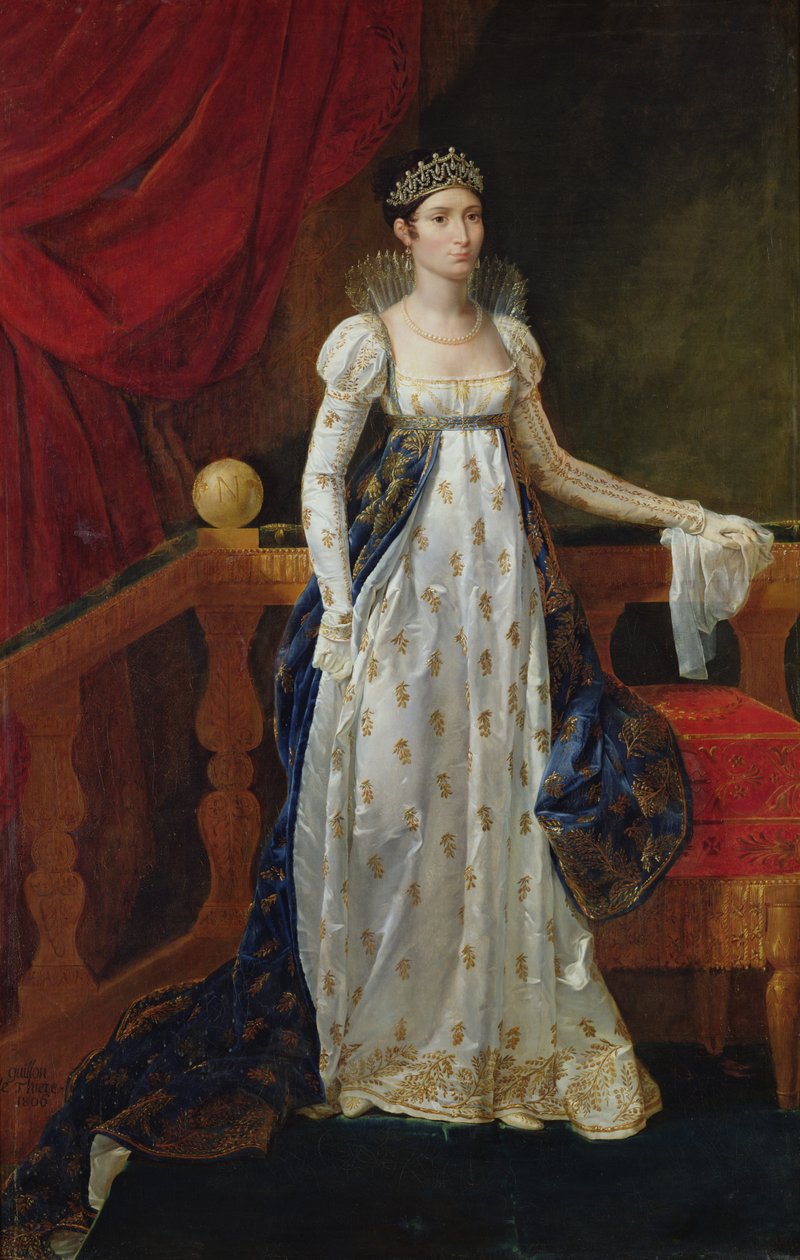 Elisa Bonaparte (1777-1820) Prinsesse Bacciochi, 1806 av Guillaume Guillon Lethière