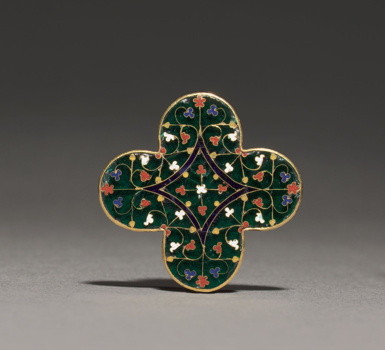 Quatrilobed Plaque, c.1300-1310 (gold, translucent enamel) av Guillaume (attr. to) Julien