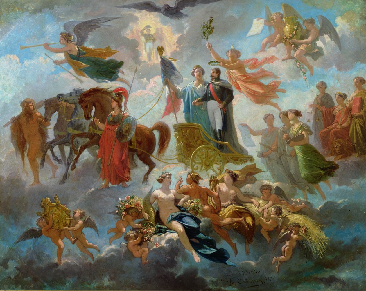 Apotheosis av Napoleon III (1808-73) 1854 av Guillaume Alphonse Harang Cabasson