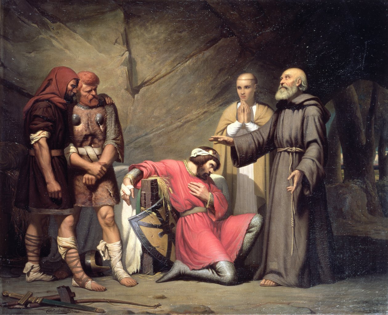 Konverteringen av Robert, hertugen av Normandie, kjent som Robert the Devil, scene fra operaen 
