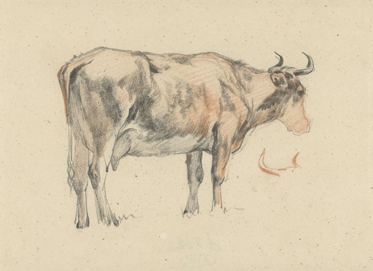 Stående ku, til høyre av Guillaume Anne van der Brugghen