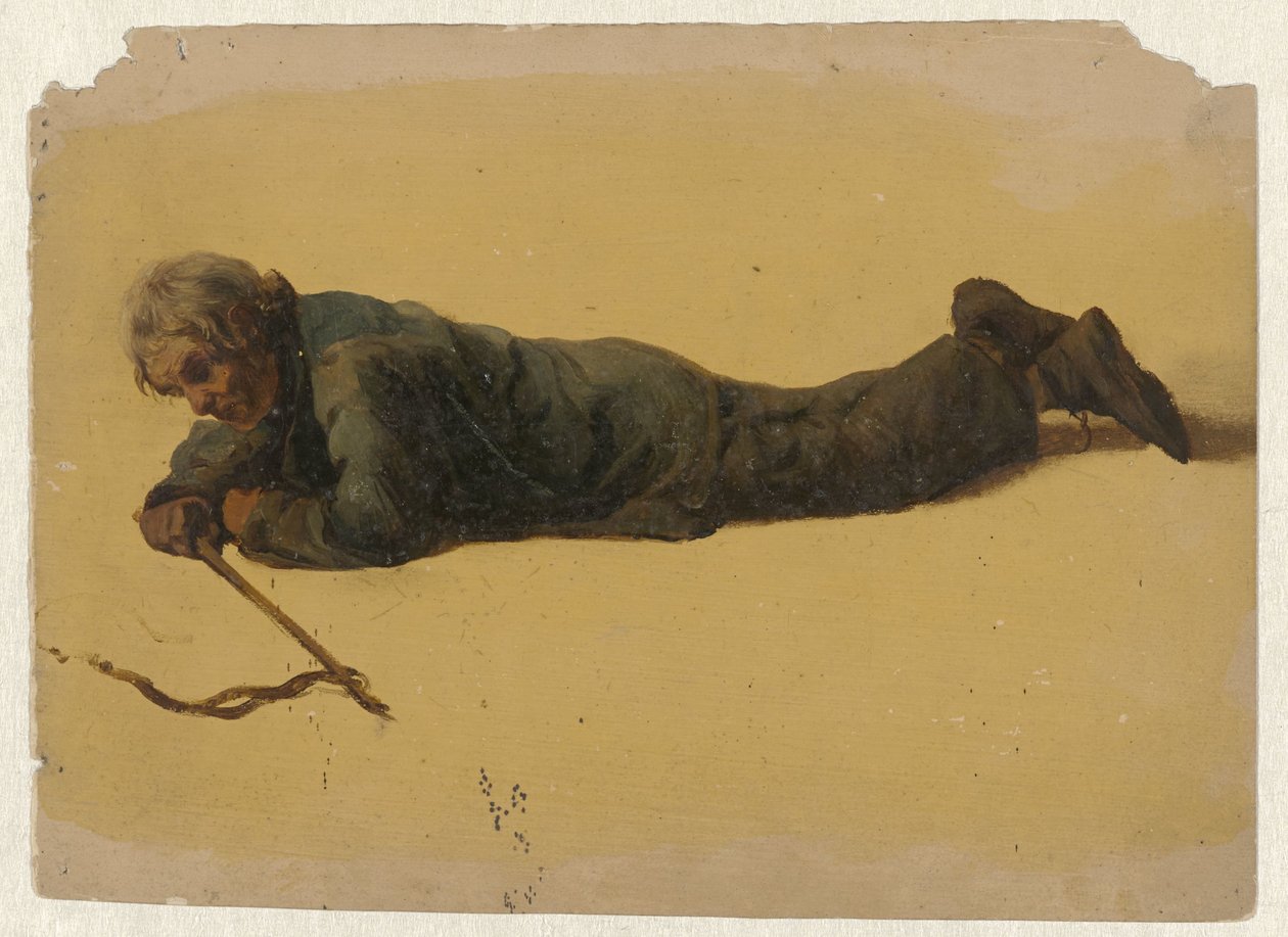Mann som ligger utsatt av Guillaume Anne van der Brugghen