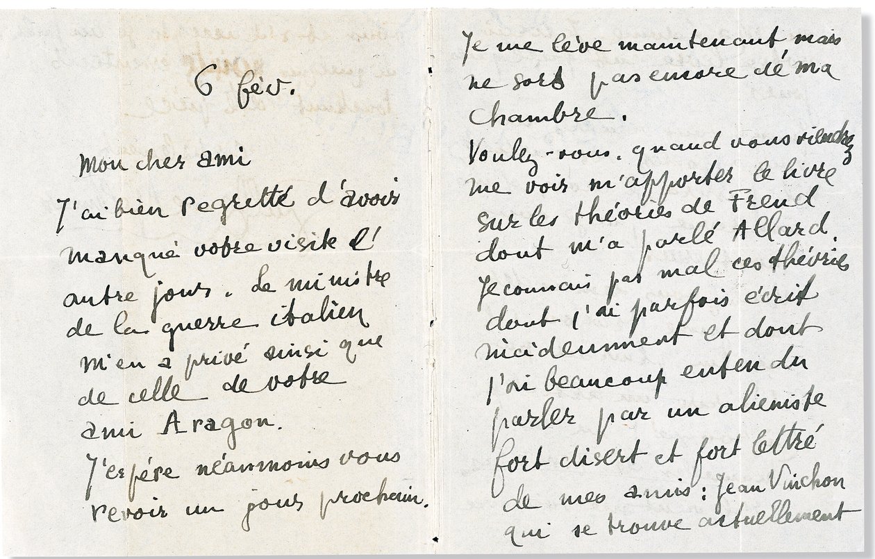 Brev til Andre Breton, 1918 av Guillaume Apollinaire