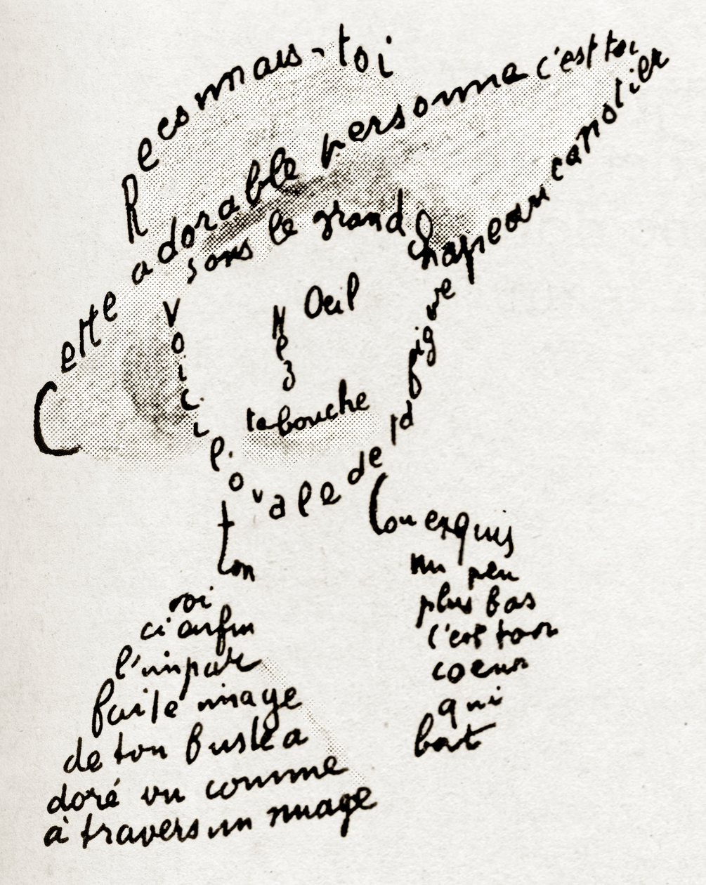 "Gjenkjenn deg selv" diktadresse i Lou av Guillaume Apollinaire