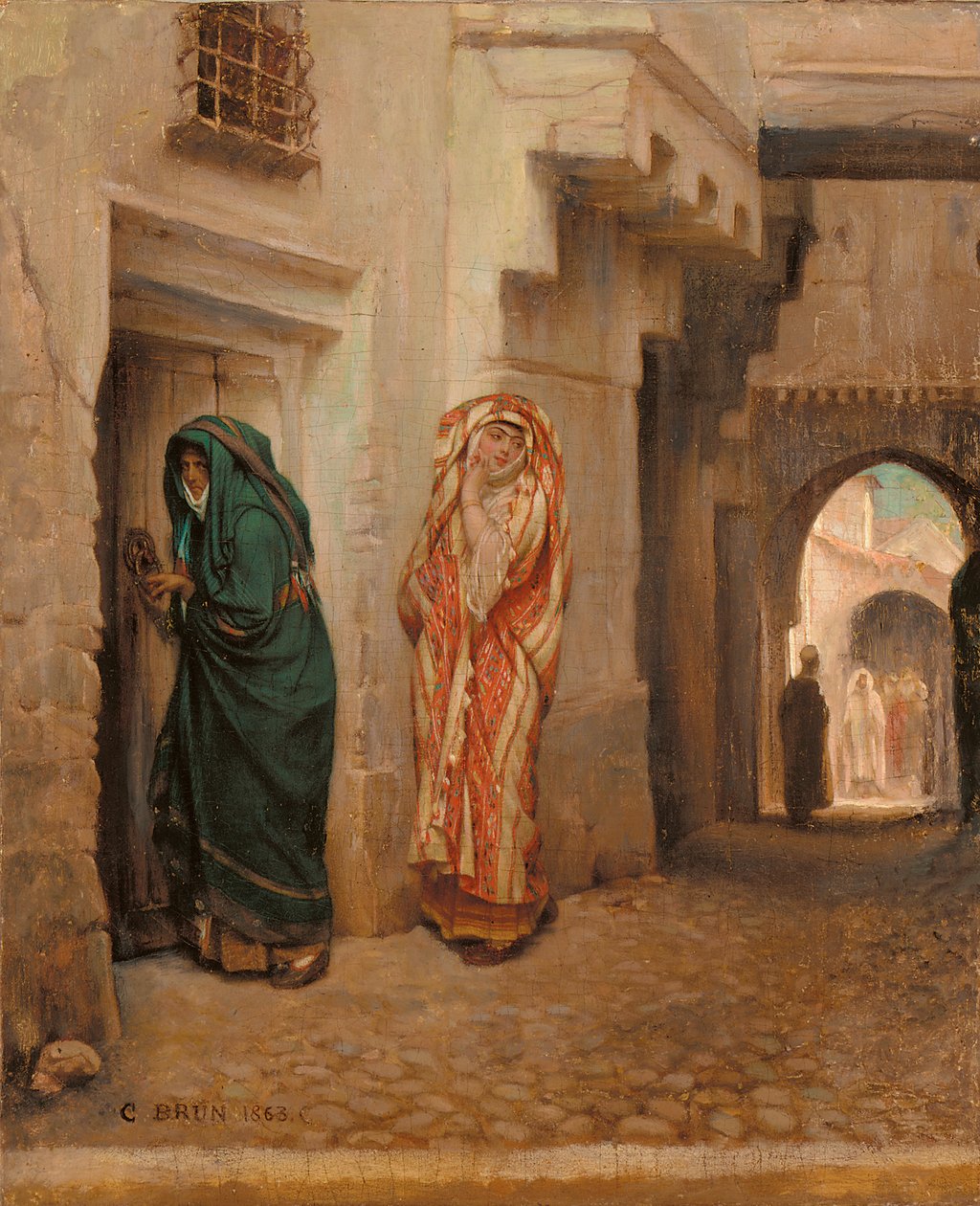 Et hemmelig møte, 1863 av Guillaume Charles Brun
