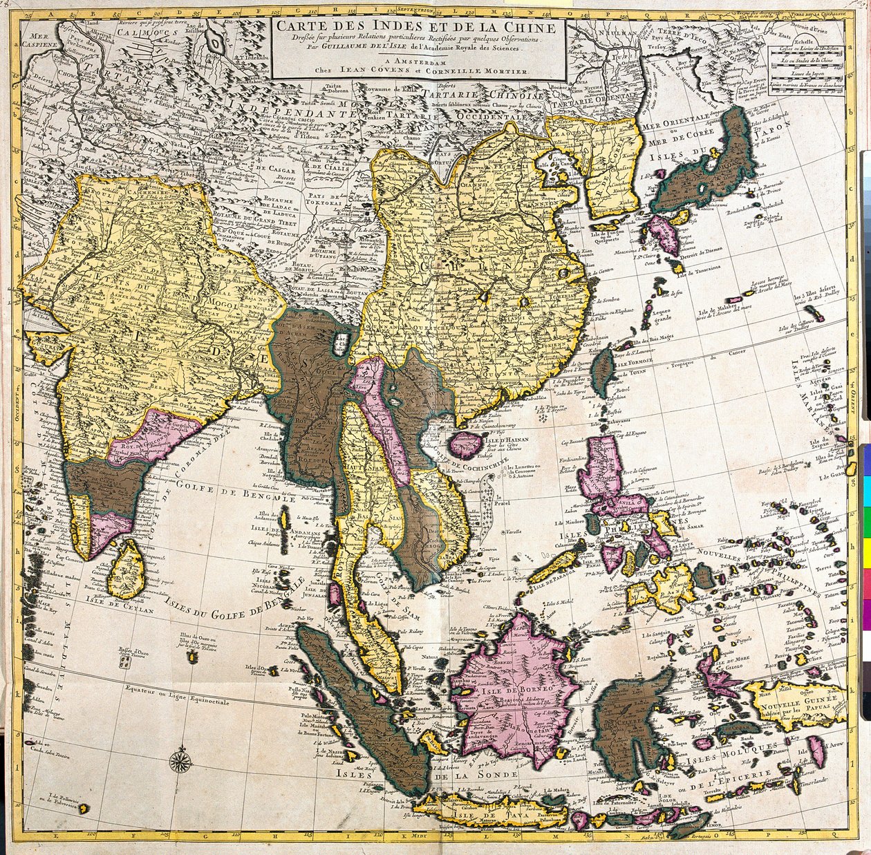 Kart over Asia (etsing av Guillaume Delisle