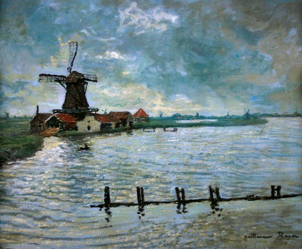 Vindmølle i Holland av Guillaume Georges Roger