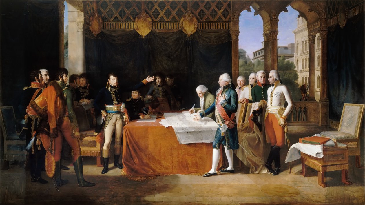 The Preliminary of Leoben, 17. april 1797 av Guillaume Guillon Lethière