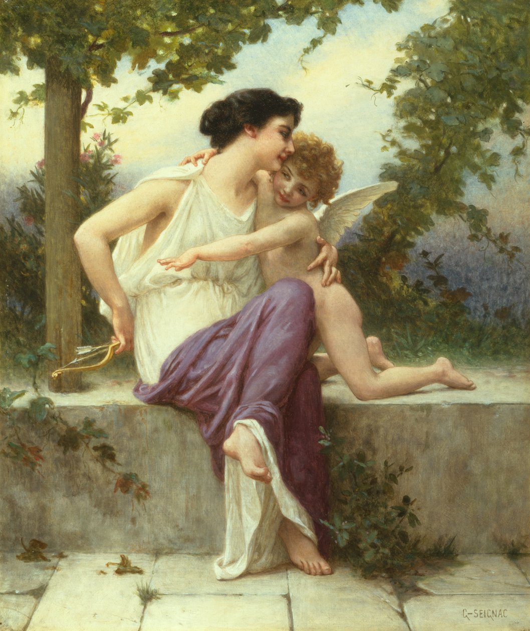 Love Disarms (olje på lerret) av Guillaume Seignac