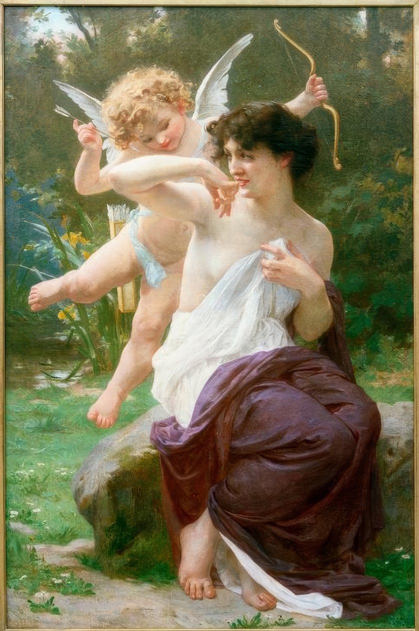 Venus med Amorette av Guillaume Seignac