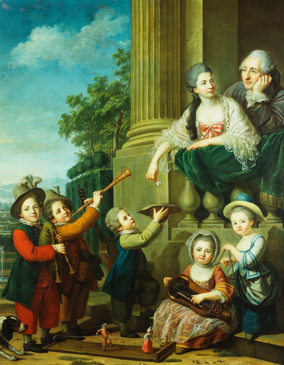 Et gruppeportrett av Perceval-familien av Guillaume Voiriot