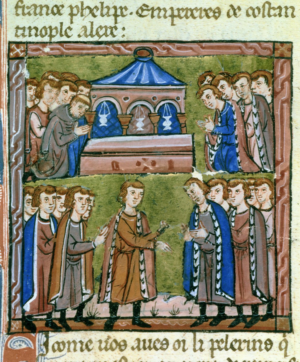 Godefroy de Bouillon og croises i bønn ved Den hellige grav - Valg av Godefroy de Bouillon som tatt opp til Den hellige grav, juli 1099 av Guillaume de Tyr