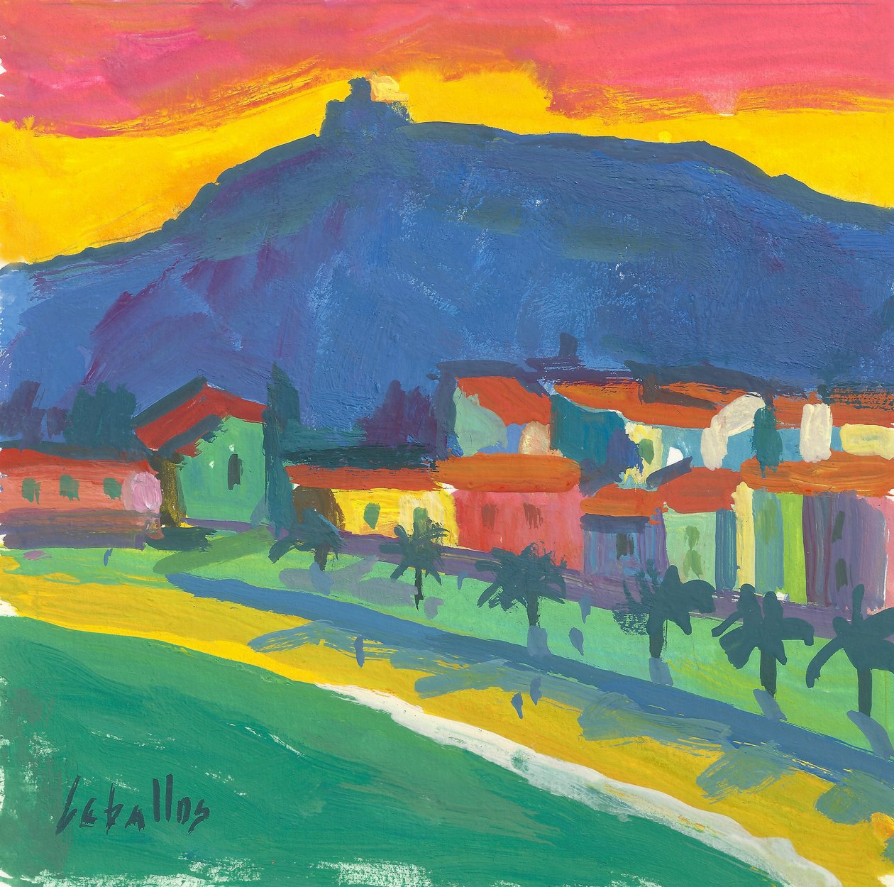 Collioure, 2012 (gouache på papir) av Guillermo Martí Ceballos