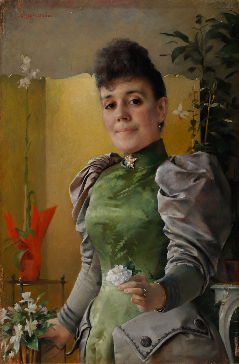 Portrett av fru Maria von Wahlberg (født Sinebrychoff) av Gunnar Berndtson