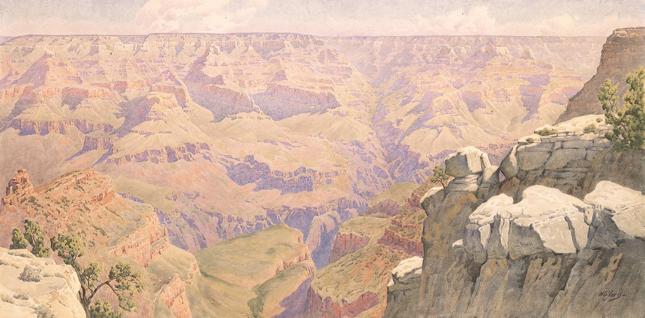 Grand Canyon (w/c om bord) av Gunnar Widforss