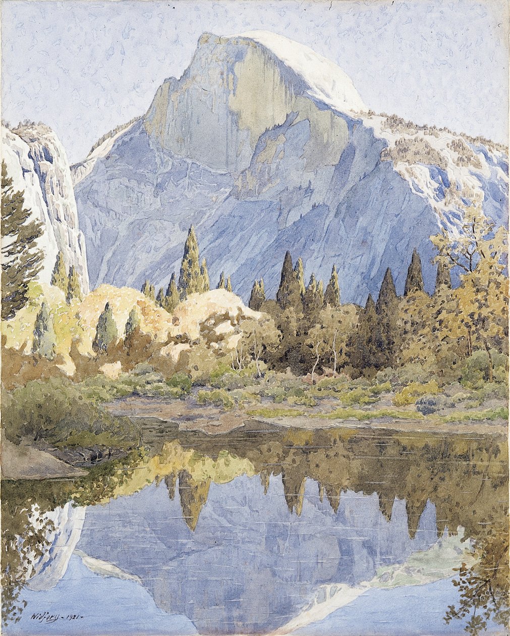 Half Dome og Mirror Lake av Gunnar Widforss