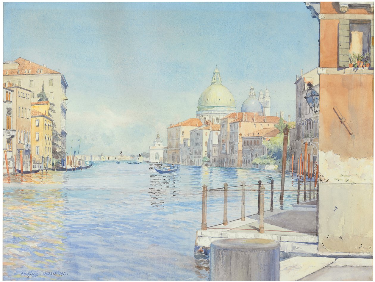 Canal Grande, Venezia, med Santa Maria della Salute av Gunnar Widforss