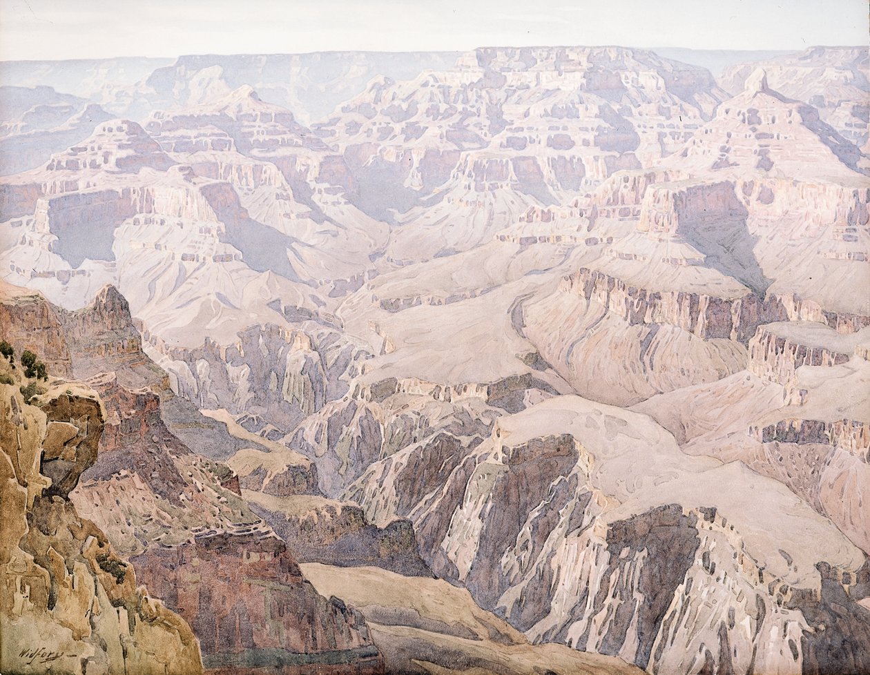 Yavapai Point (w/c om bord) av Gunnar Widforss